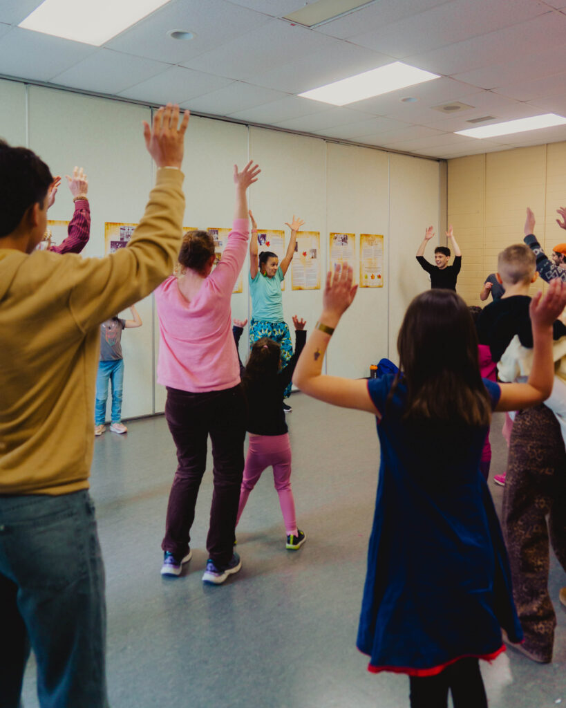Photograph of a dance workshop in Nanaimo Maple Sugar Festival.